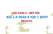 Bài 1.9 SGK Toán 9 tập 1 Kết nối tri thức